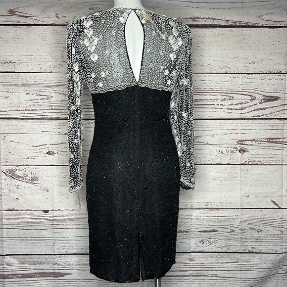 Laurence Kazar beaded cocktail dress - Picture 3 of 6